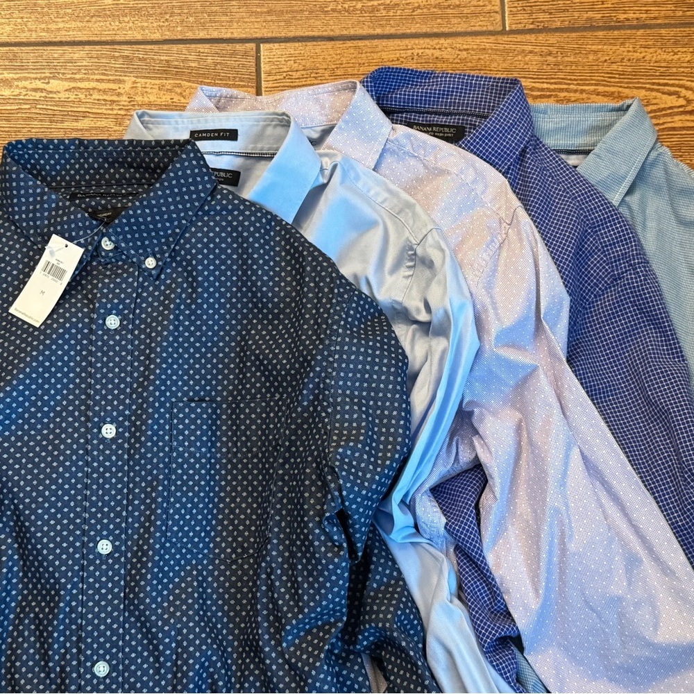 5 Banana Republic button up shirts size m 1 NWT